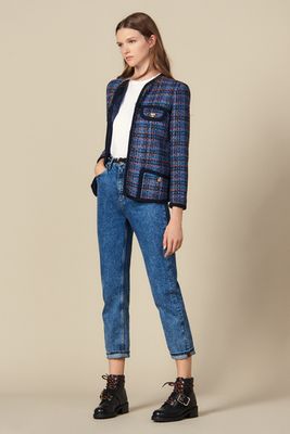 Checked Tweed Jacket from Sandro
