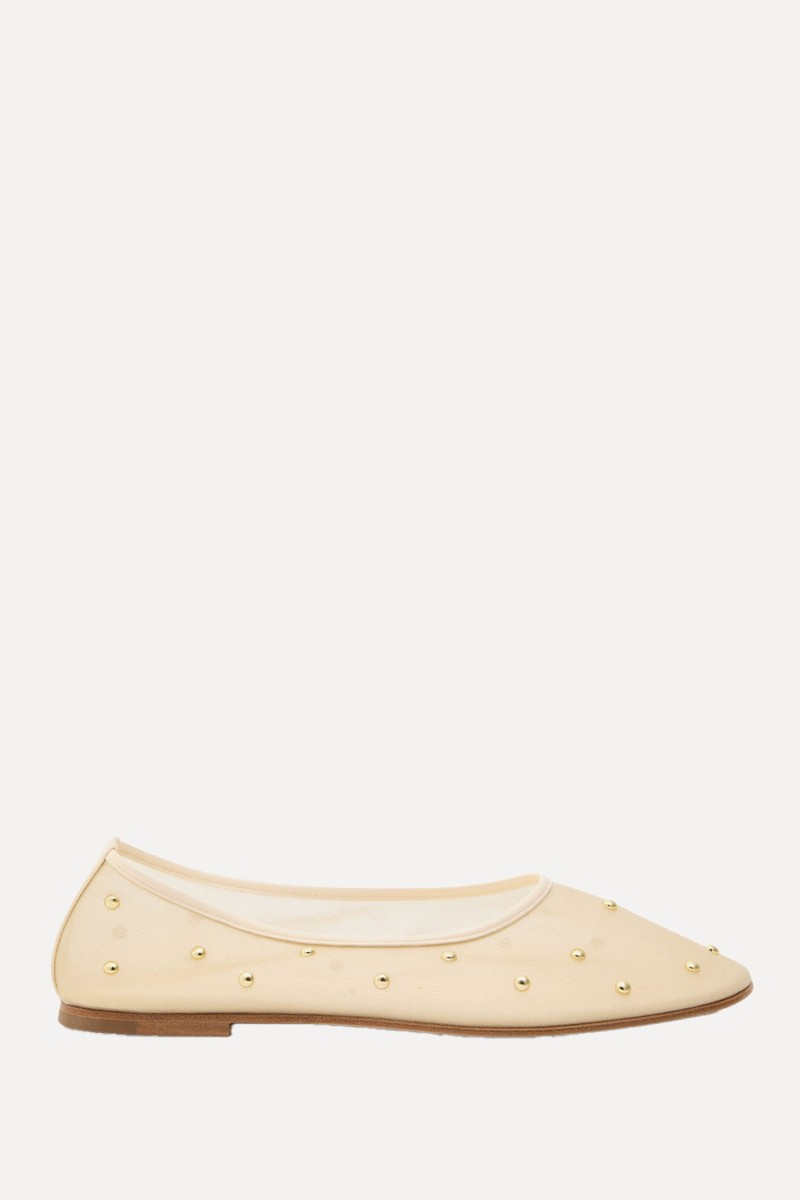 Balla Embellished Mesh Ballet Flats from DEAR FRANCES