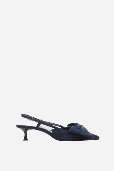 Bow-Heeled Denim Shoes   from Mango