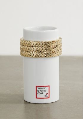 Porcelain Vase & Set Of Three Gold-Tone Bracelet from Roxanne Assoulin