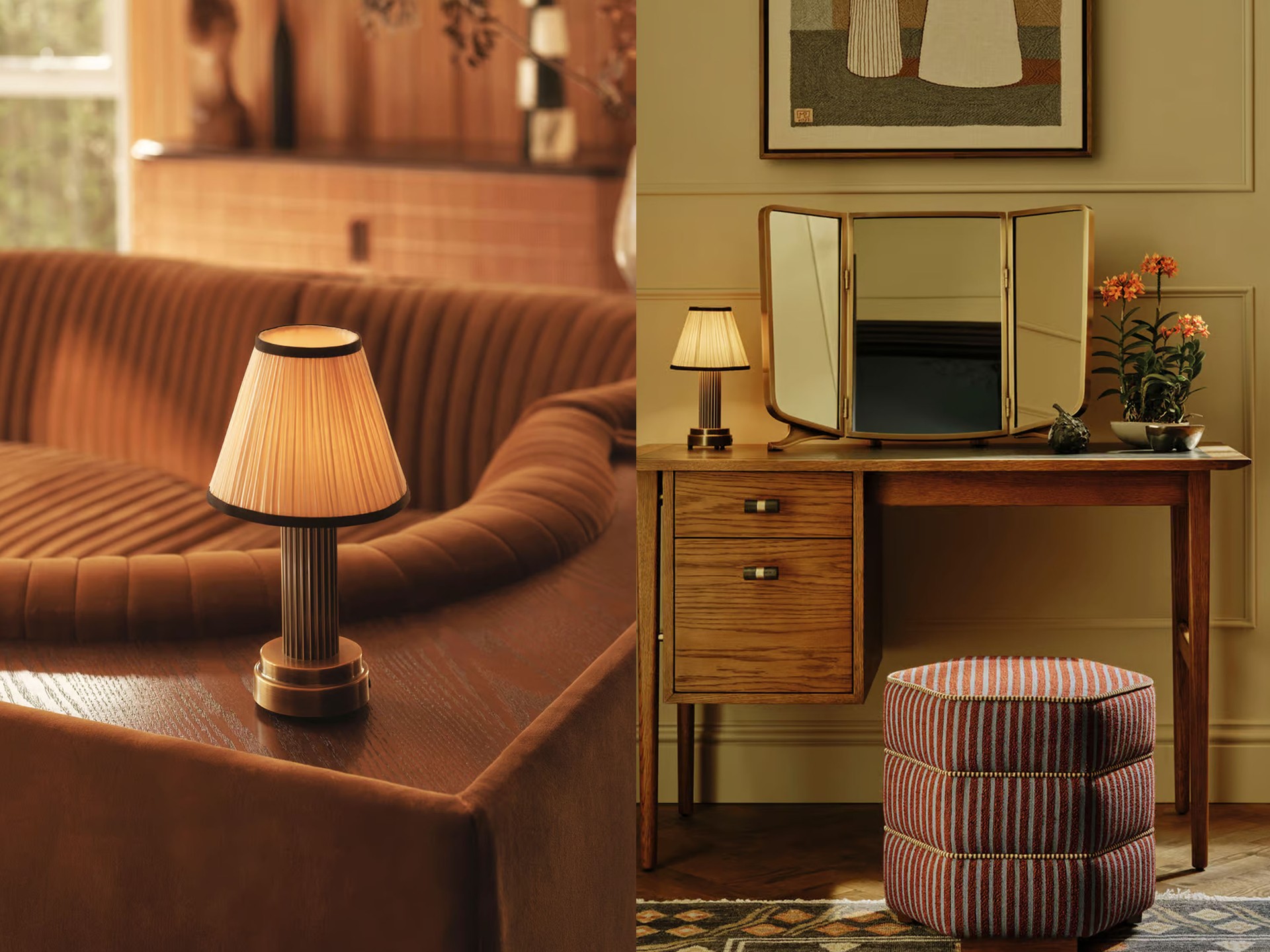 Emmie Portable Brass Table Lamp from Soho Home
