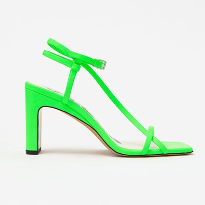 Green Leather High-Heeled Sandals from Bimba Y Lola