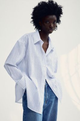 Crinkled Cotton Shirt from  H&M