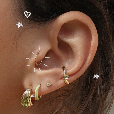 London Ear Piercing - Helix Cartilage Earrings - Metal Morphosis