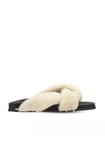 Shearling Sliders from Emme Parsons 