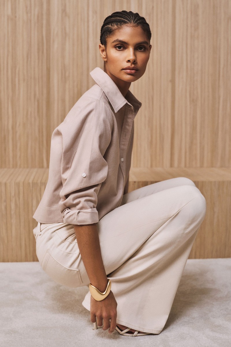 Sakura Patch-Pocket Flared Jeans