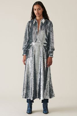 Silver Sequins Dress