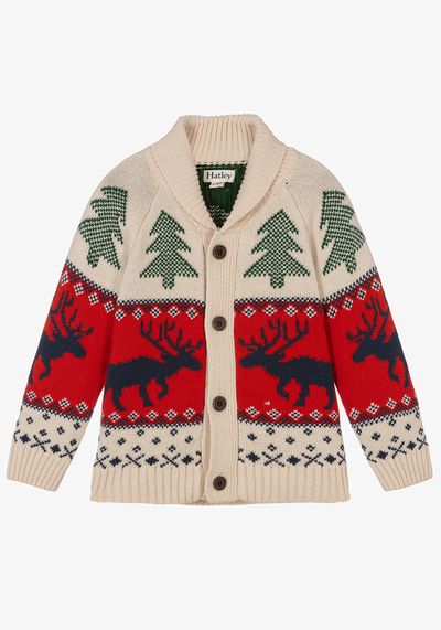 Ivory & Red Cardigan from Hatley