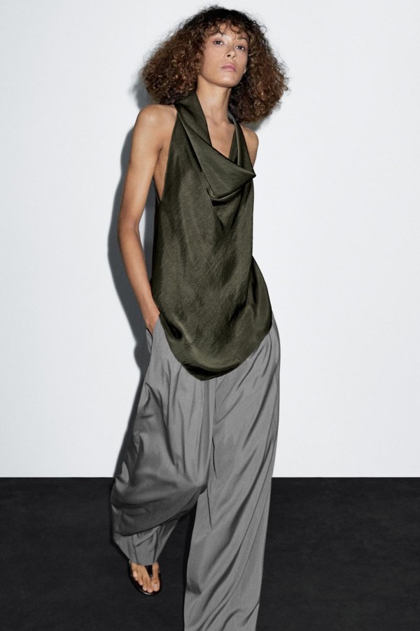 Draped Halter Top from Massimo Dutti