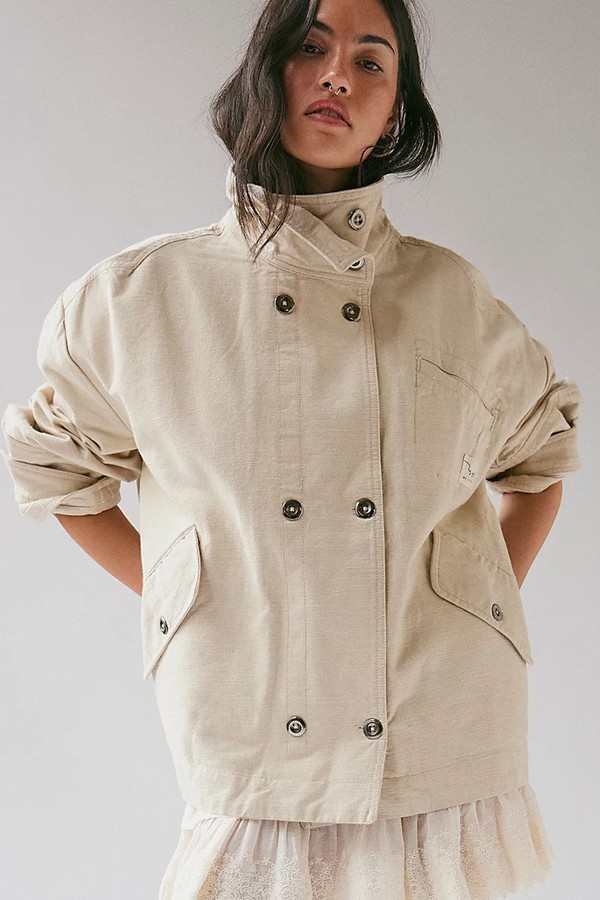 We The Free Collins Washed Canvas Funnel-Neck Jacket