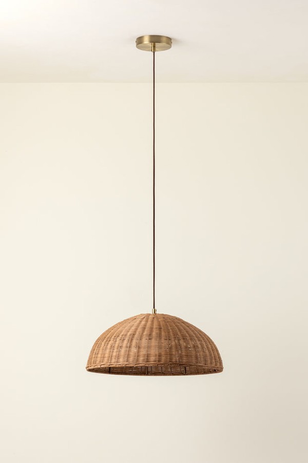 Pari Rattan Dome Pendant from Lights & Lamps