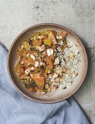 Root Vegetable Tagine With Cauliflower Rice