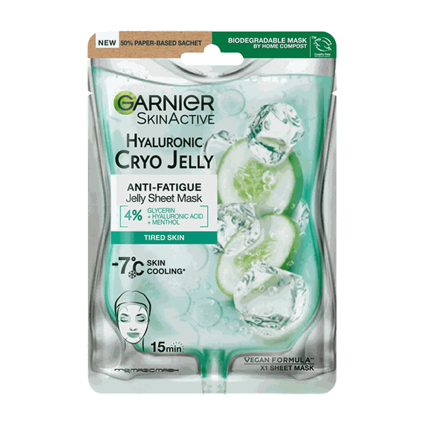 Hyaluronic Acid Cryo Jelly Anti-Fatigue Sheet Mask from Garnier 