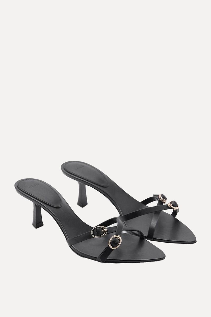 Buckle Leather Sandals from Mango