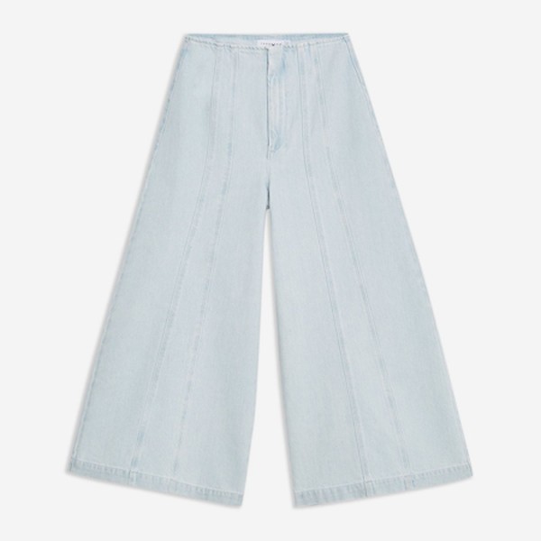 Bleach Pleat Culotte Jeans from Topshop