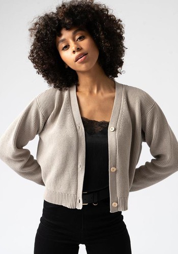 Rib Knit Crop Cardigan