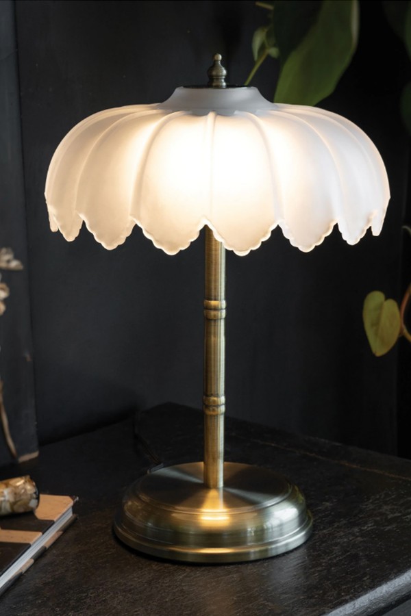 Brass Palm Desert Island Table Lamp from Rockett St George
