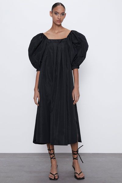 Voluminous Taffeta Dress