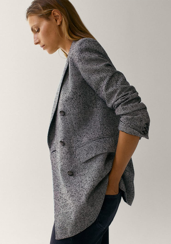 Check Wool Blazer from Massimo Dutti