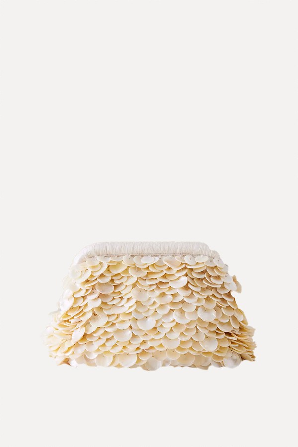 Embellished Shell Clutch from ANTHROPOLOGIE