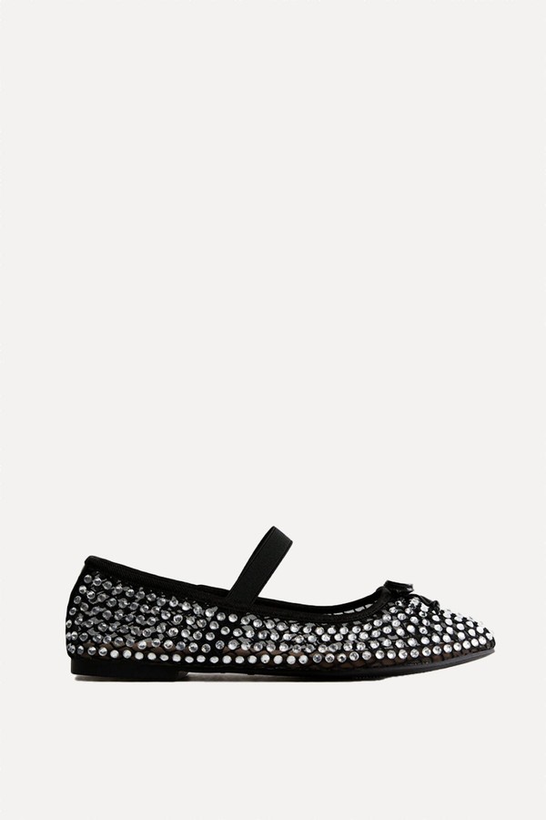 Diamanté Embellished Ballet Pumps from New Look