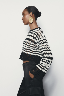 Contrast Chenille Sweater from Zara