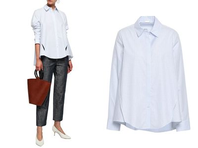 Pinstriped Cotton-Poplin Shirt from Adam Lippes