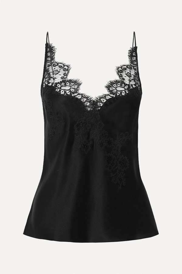 Lace-Trimmed Silk-Satin Camisole from Carine Gilson