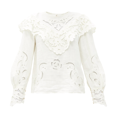 Eloine Broderie-Anglaise Linen Blouse from Isabel Marant