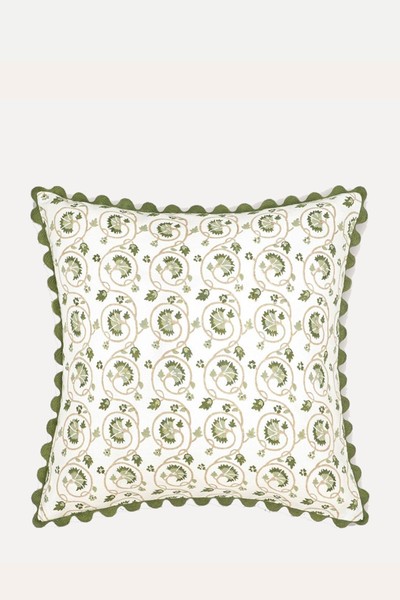 Santa Maria Block Print Cushion from Birdie Fortescue