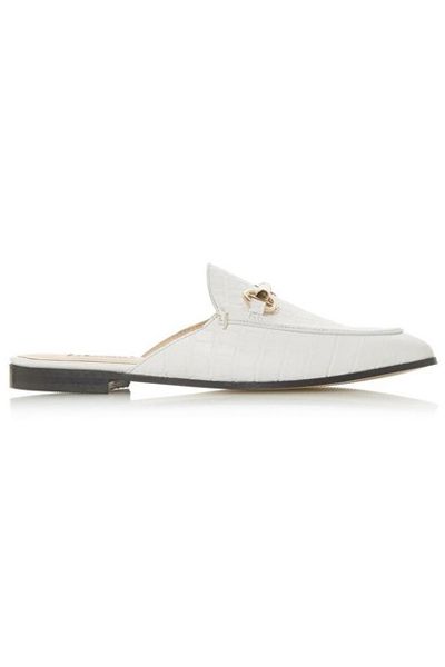 Metal Saddle Trim Backless Loafer Shoe from Dune