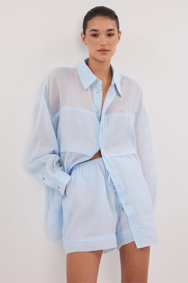 Kai Oversized Ramie Long Sleeve Shirt from Dissh