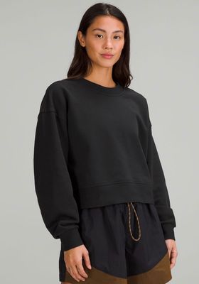 Perfectly Oversized Cropped Crew French Terry