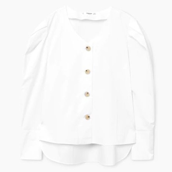 Puff Sleeves Poplin Shirt