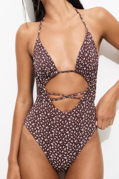 Floral Swimsuit from Pull & Bear