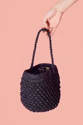 Seau Basket Bag In Black 