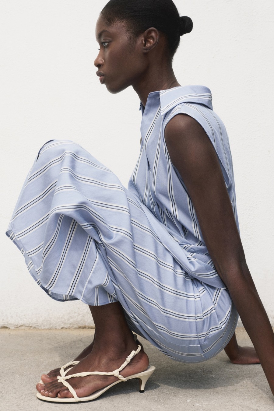 Ruched Strips Sandals from Mango