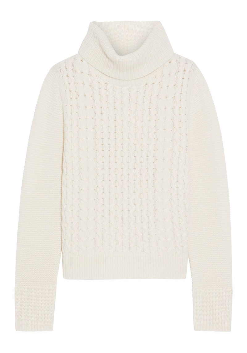 Billie Cable-Knit Cashmere Turtleneck  from Iris & Ink