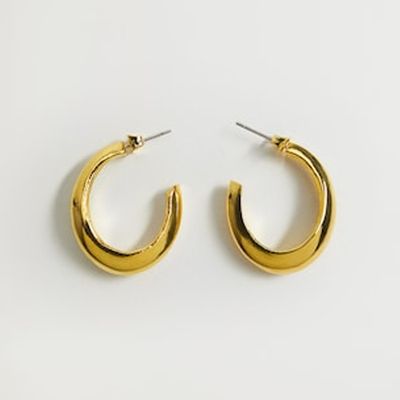 Twisted Hoop Earrings from Mango