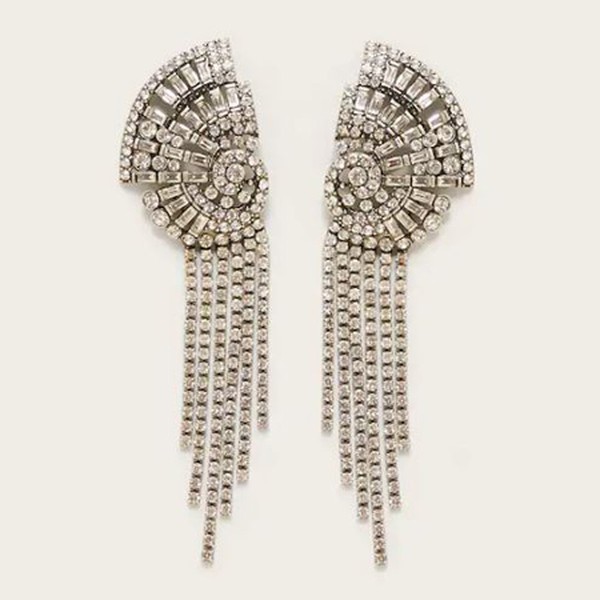 Faceted Stone Earrings from Mango