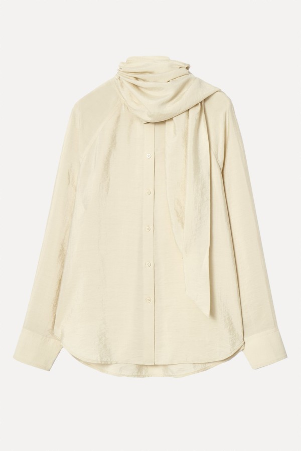 Scarf-Detail Silk Blouse from Cos