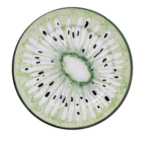 Mediterraneo Frutta Round Plate Kiwi from Pierfrancesco Solimene
