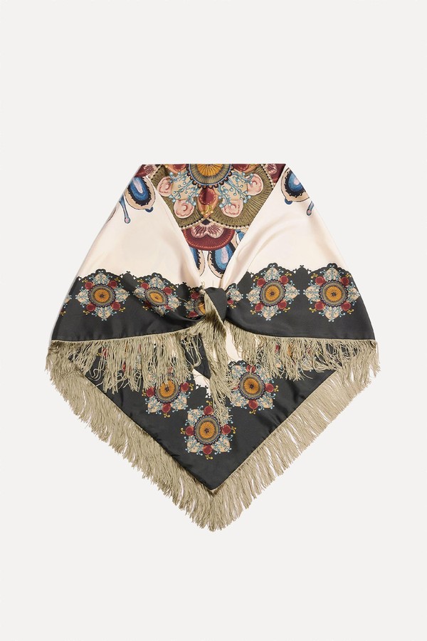 Fringe Triangle Scarf from La DoubleJ
