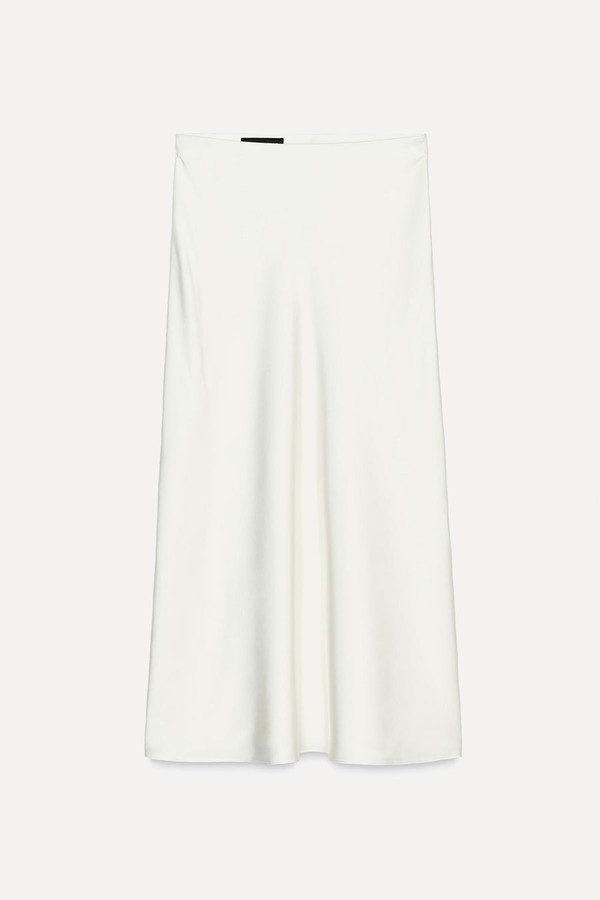 Satin Midi Skirt from Zara