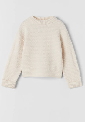 Quilted Knit Sweater from Zara