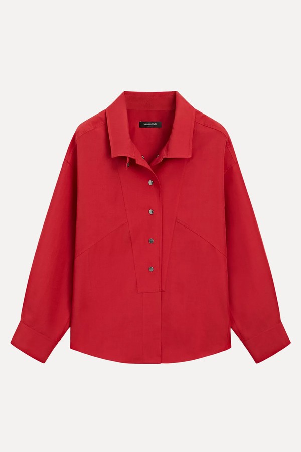 Flowing Shirt With Snap Buttons from Massimo Dutti