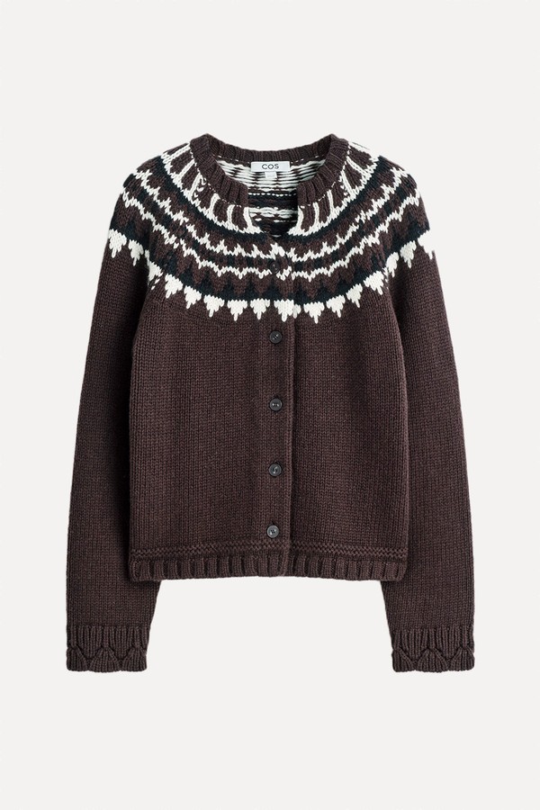 Fair Isle Wool-Cashmere Cardigan from COS 