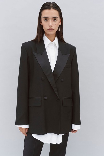 Double Breasted Tuxedo Jacket from Laura Pitharas