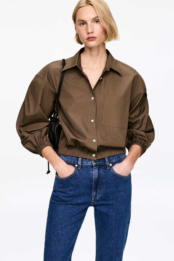 Cropped Cotton Shirt