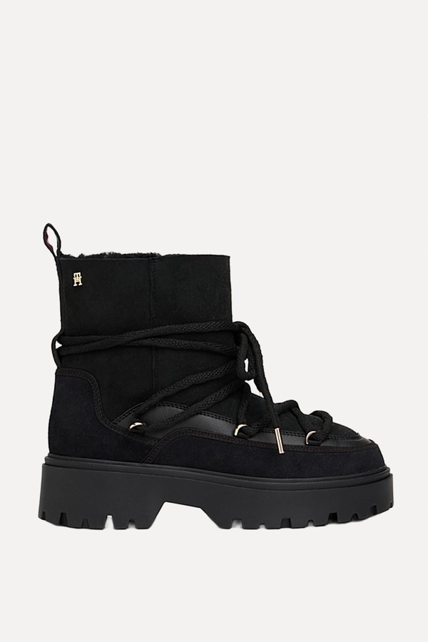 Leather TH Monogram Cleat Snow Boots from Tommy Hilfiger